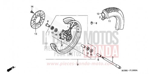 ROUE AVANT VT125C6 de 2006